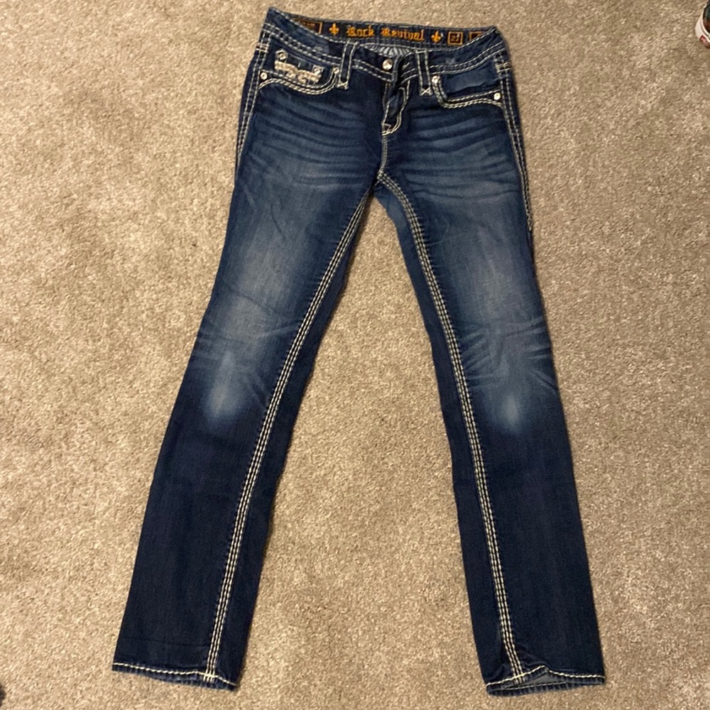 27 Rock Revival Nancy Straight Stretch Jean